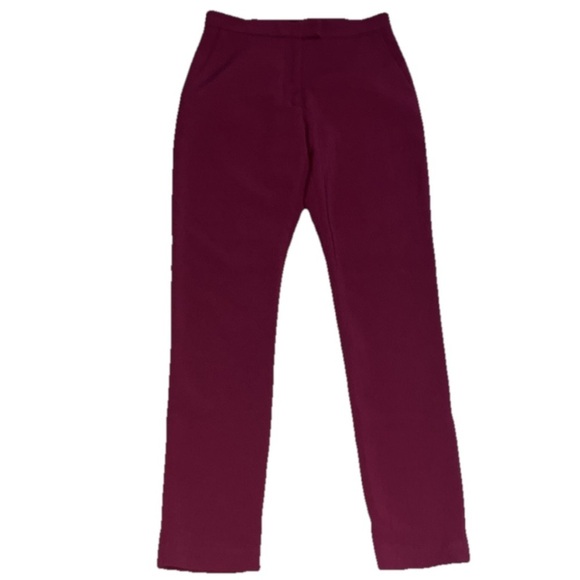 Rachel Comey Further Pant Straight Flat Front Trouser Maroon Burgundy 4